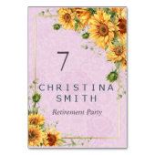 Rustieke Zonnebloem Elegante Zomer Pensioen Party Kaart (Voorkant)