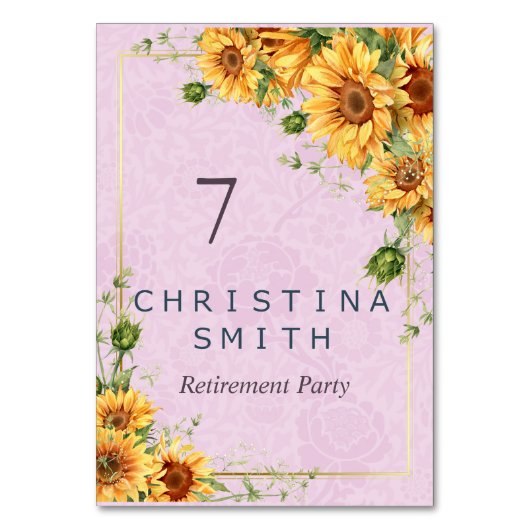 Rustieke Zonnebloem Elegante Zomer Pensioen Party Kaart (Voorkant)