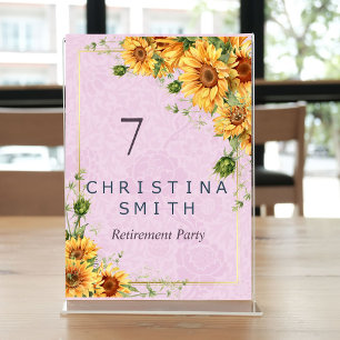 Rustieke Zonnebloem Elegante Zomer Pensioen Party Kaart