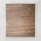 Rustieke zonnebloem en hout ovaal plaatskaartje (Binnenkant ongevouwen)