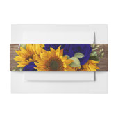 Rustieke Zonnebloem en Navy Rozen Bloemen Belly Ba Uitnodigingen Wikkel (Voorkant Voorbeeld)