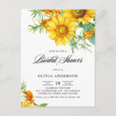 Rustieke Zonnebloem en Zee Buckthorn Vrijgezellenf Uitnodiging Briefkaart (Voorkant)