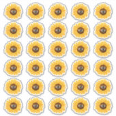 Rustieke Zonnebloem Envelop Afdichtingen Monogram  Sticker (Voorkant)