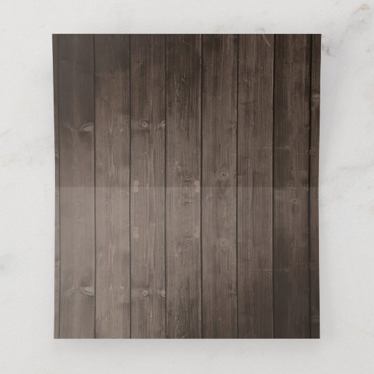 Rustieke Zonnebloem Escort Kaart | Strijklichten Plaatskaartje (Binnenkant ongevouwen)