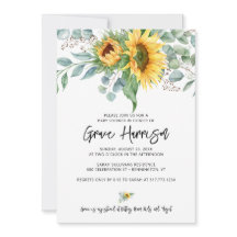 Rustieke Zonnebloem Eucalyptus Groene Baby Shower