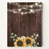 Rustieke Zonnebloem Eucalyptus Hout Recept Cookboo Notitieboek (Achterkant)