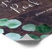 Rustieke Zonnebloem Eucalyptus | Houten Handtekeni Poster (Hoek)