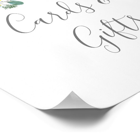 Rustieke Zonnebloem Eucalyptus Kaarten en Cadeaus  Poster (Hoek)