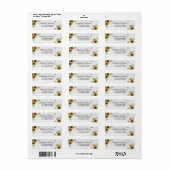 Rustieke Zonnebloem Eucalyptus Retouradreslabels Etiket (Full Sheet)