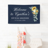 Rustieke zonnebloem eucalyptus vrijgezellenfeest w spandoek (Insitu)