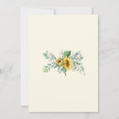 Rustieke zonnebloem Eucalyptus Waterverf Save The Date (Achterkant)