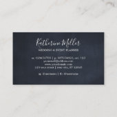 Rustieke Zonnebloem Eucalyptus Zwart Krijtbord Visitekaartje (Achterkant)