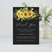 Rustieke Zonnebloem Foto Sympathy Funeral Memorial Bedankkaart (Staand voorkant)