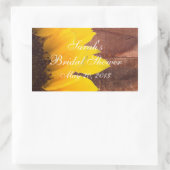 Rustieke Zonnebloem Foto Vrijgezellenfeest Rechthoekige Sticker (Tas)