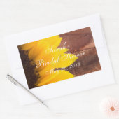 Rustieke Zonnebloem Foto Vrijgezellenfeest Rechthoekige Sticker (Envelop)