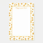 Rustieke zonnebloem gepersonaliseerd post-it® notes (Voorkant)