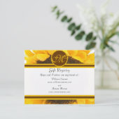 Rustieke Zonnebloem Gift Registry Bruiloft invoege Informatiekaartje (Staand voorkant)