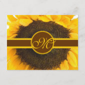 Rustieke Zonnebloem Gift Registry Bruiloft invoege Informatiekaartje (Achterkant)