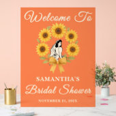 Rustieke Zonnebloem Herfst Vrijgezellenfeest Welko Acryl Bord (Huwelijk)