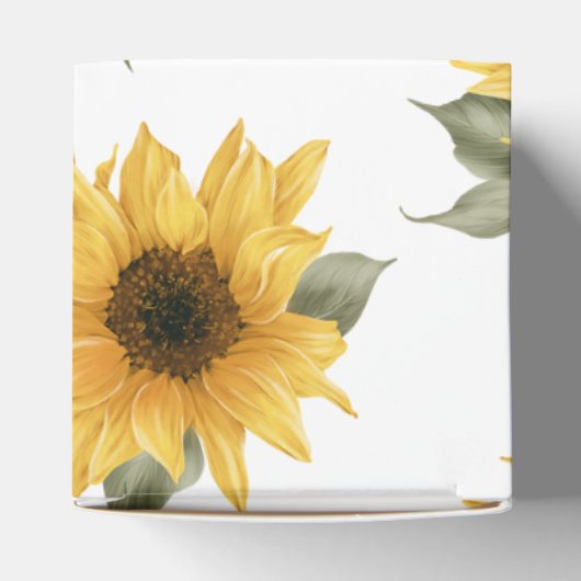 Rustieke Zonnebloem, herfstbruiloft Bedankdoosjes (Bovenkant)