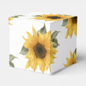 Rustieke Zonnebloem, herfstbruiloft Bedankdoosjes (Achterkant)