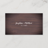 Rustieke Zonnebloem Hout Bloemen Bruiloft Website  Visitekaartje (Achterkant)