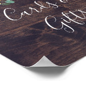 Rustieke Zonnebloem | Houten Kaarten en Cadeaus Bo Poster (Hoek)