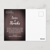 Rustieke Zonnebloem Houten Kruik Licht Bruiloft Da Briefkaart (Achterkant)