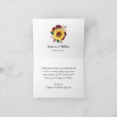 Rustieke Zonnebloem Houten Kruik Lichten Bloemen B Bedankkaart (Binnen)