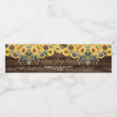 Rustieke Zonnebloem Houten Schuur Beste Dag Ooit T Waterfles Etiket (Enkel label)