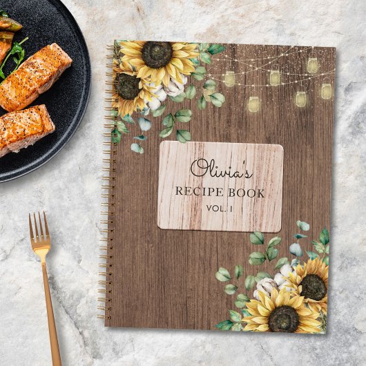 Rustieke Zonnebloem Houten String Licht Recept Boe Notitieboek