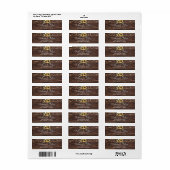 Rustieke Zonnebloem Houten String Licht Terug Etiket (Full Sheet)