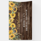 Rustieke Zonnebloem Houten Vrijgezellenfeest Banne Spandoek (Verticaal)