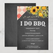 Rustieke Zonnebloem I Do BBQ Verloving Feest Kaart (Voorkant / Achterkant)
