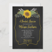 Rustieke Zonnebloem Krijtbord Vrijgezellenfeest ui Kaart (Voorkant)