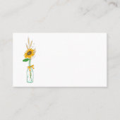 Rustieke Zonnebloem Land Bloemen Bruiloft Party Plaatskaartje (Voorkant)