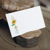 Rustieke Zonnebloem Land Bloemen Bruiloft Party Plaatskaartje