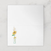 Rustieke Zonnebloem Land Bloemen Bruiloft Party Plaatskaartje (Buitenkant ongevouwen)