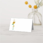 Rustieke Zonnebloem Land Bloemen Bruiloft Party Plaatskaartje (Voorkant)