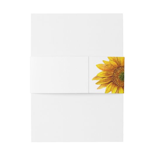 Rustieke zonnebloem. Land bloemenscript bruiloft Uitnodigingen Wikkel (Achterkant Voorbeeld)