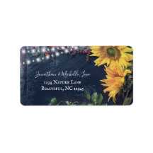 Rustieke zonnebloem, leisteen en lichten Landadres