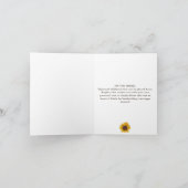 Rustieke Zonnebloem & Lichten 50e Verjaardag Kaart (Binnen)