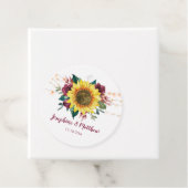 Rustieke Zonnebloem Lichten Bruiloft Bedankjes Labels (In situ)