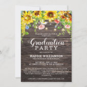 Rustieke Zonnebloem Lights FOTO VIRTUAL Afstuderen Kaart (Voorkant)