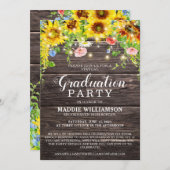 Rustieke Zonnebloem Lights FOTO VIRTUAL Afstuderen Kaart (Voorkant / Achterkant)