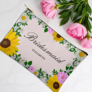 Rustieke Zonnebloem Madelief Bloem Bruiloft Etui