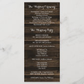 Rustieke Zonnebloem Mason Jar Country Wedding Prog Programmakaart (Achterkant)