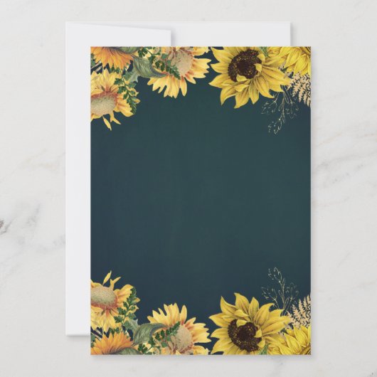 Rustieke Zonnebloem & Mason Jar Lights Baby shower Kaart (Achterkant)