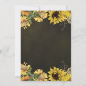 Rustieke Zonnebloem & Mason Jar Lights Baby shower Kaart (Achterkant)