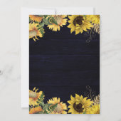 Rustieke Zonnebloem & Mason Jar Lights Quinceanera Kaart (Achterkant)